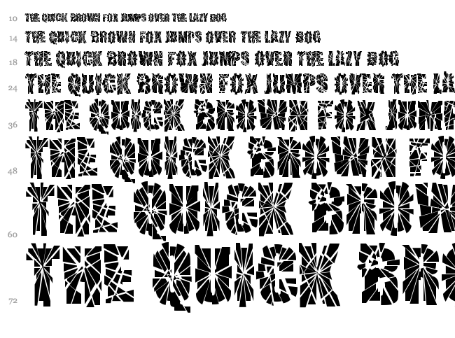 Sniper Shot font waterfall